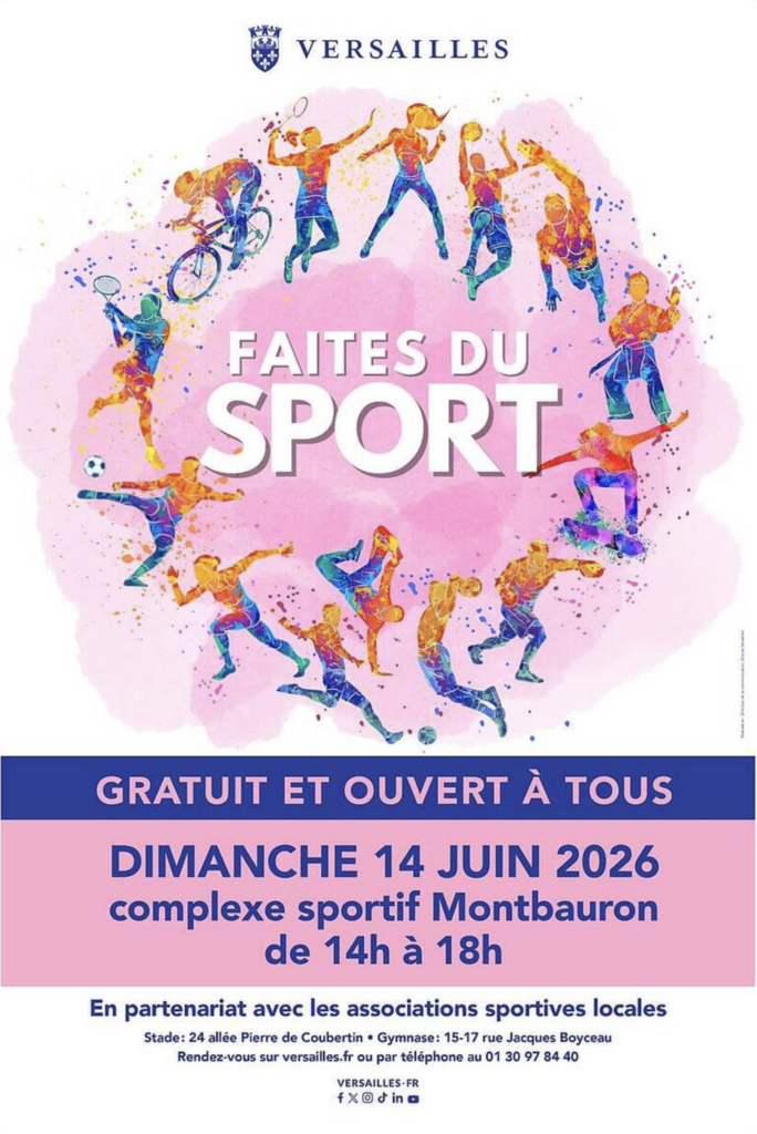 Venez participer à l’évènement "Faites du Sport" organisé par la Mairie de Versailles le dimanche 14 juin au Complexe sportif de Montbauron. Nous y organiserons de 14h à 18h des démonstrations et séance d’initiation. Ce sera aussi l’occasion de nous réunir autour d’un pique-nique convivial à partir de midi. On vous attend avec votre kimono pour faire connaitre notre belle discipline.